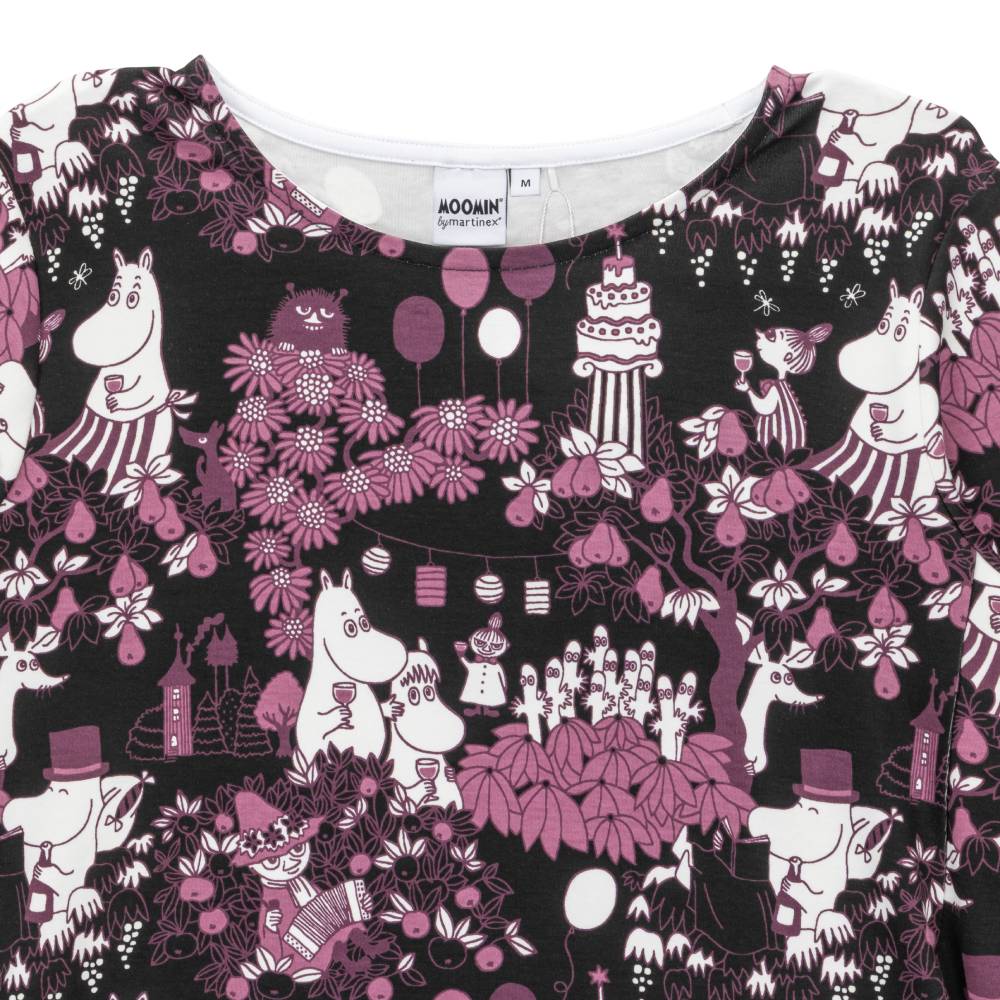 Moomin Party Moment Tunic Plum - The Official Moomin Shop