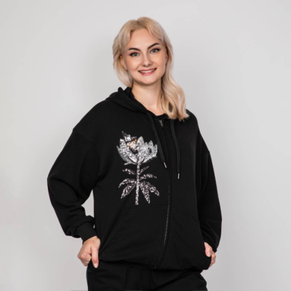 Snufkin Charm Hoodie Black - The Official Moomin Shop