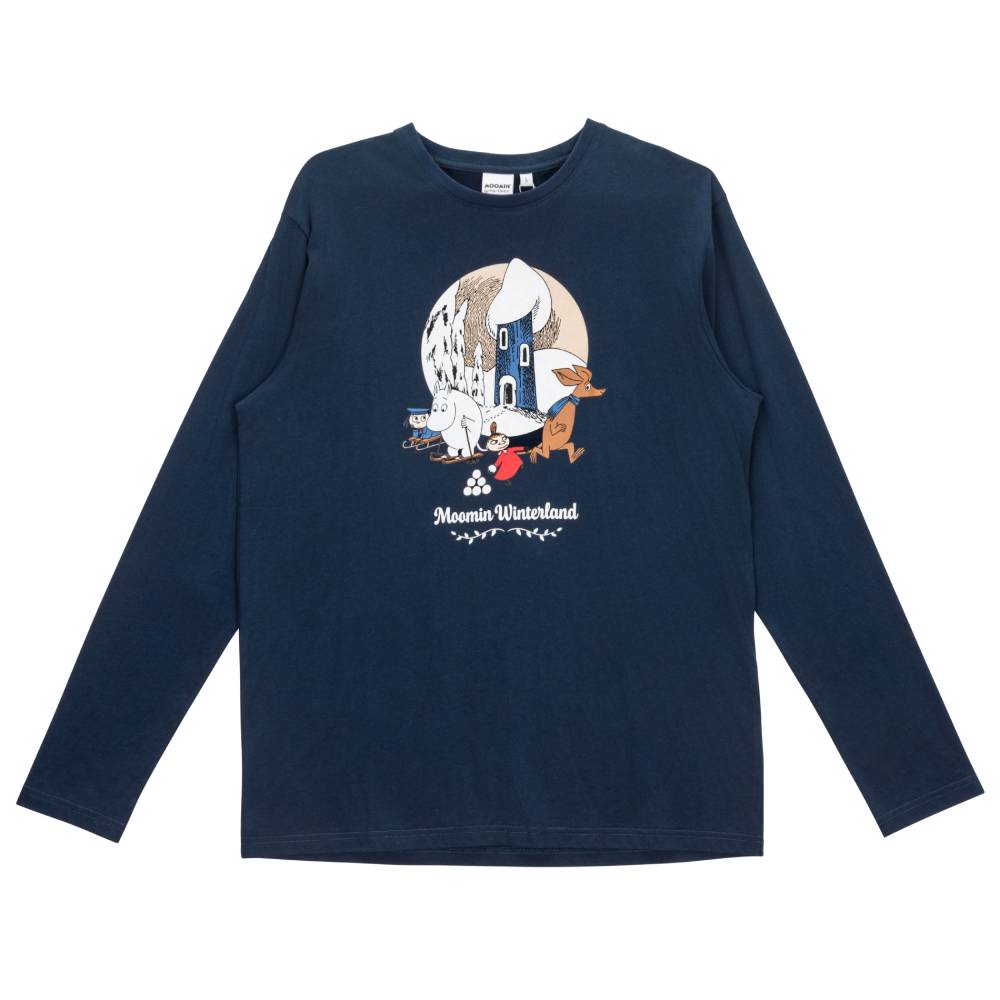 Moomin Winterland Adults Shirt Darkblue - The Official Moomin Shop