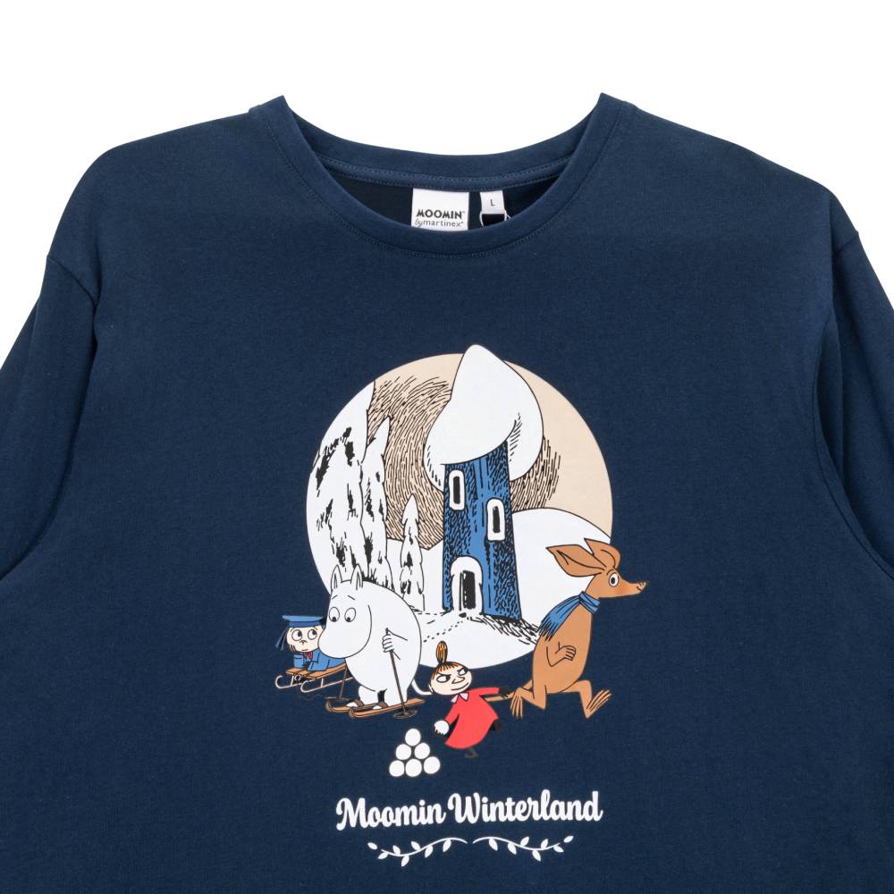 Moomin Winterland Kids Shirt Darkblue - The Official Moomin Shop