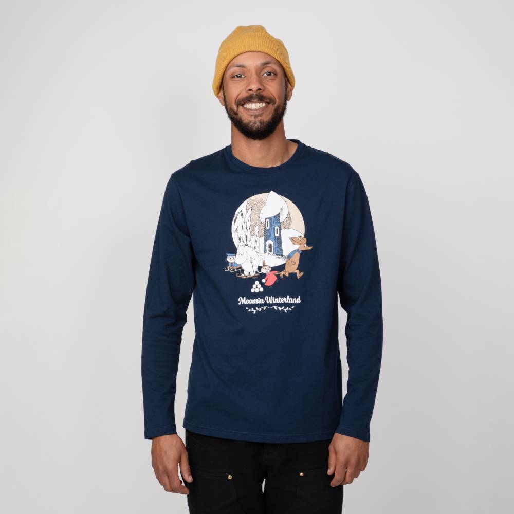 Moomin Winterland Adults Shirt Darkblue - The Official Moomin Shop