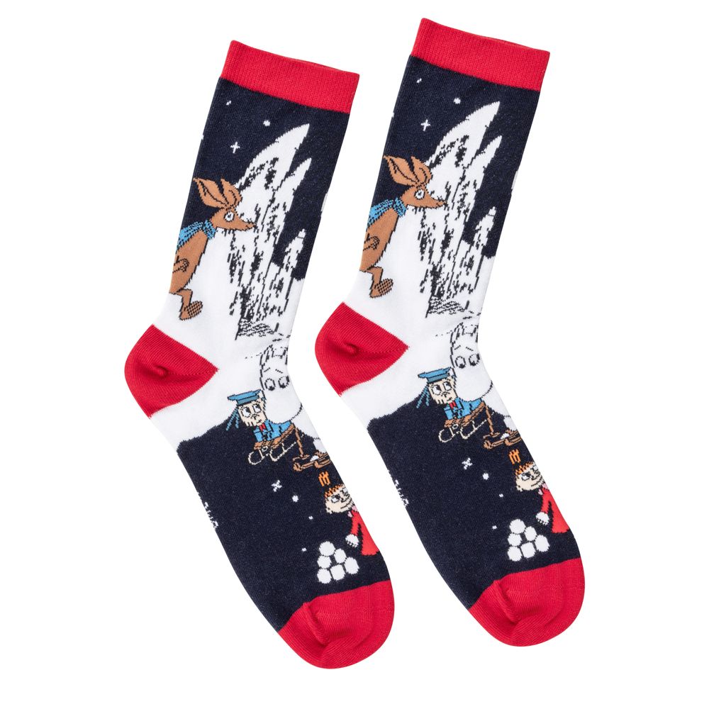 Moomin Winterland Socks Darkblue - The Official Moomin Shop