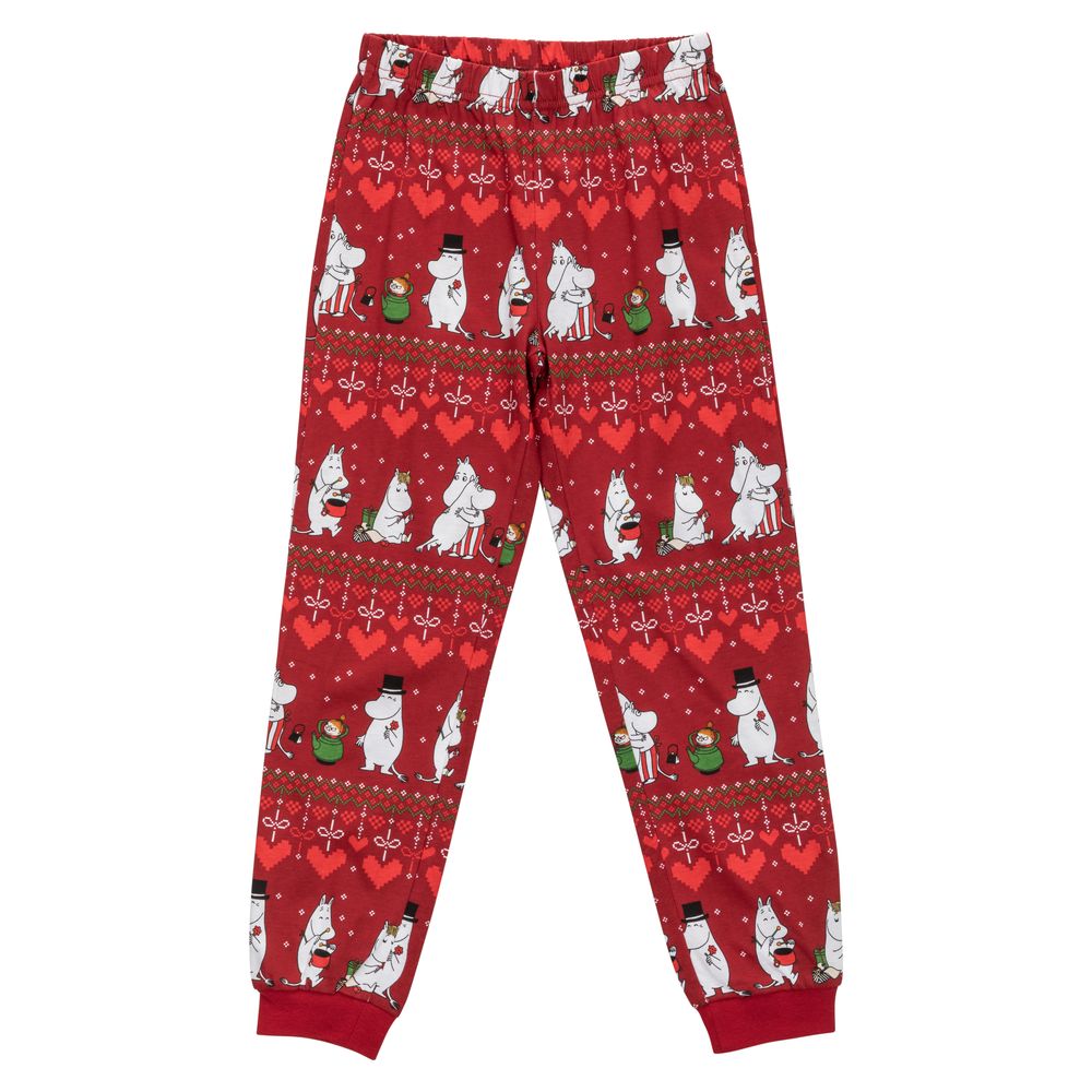 Moomin Winter Heart Kids Pyjamas Red - The Official Moomin Shop