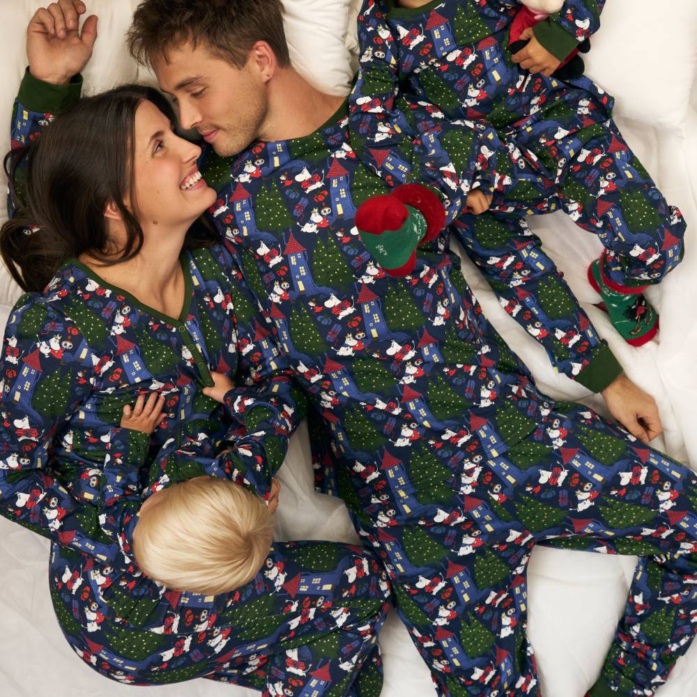 Moomin Bustling Men Pyjamas Darkblue - The Official Moomin Shop