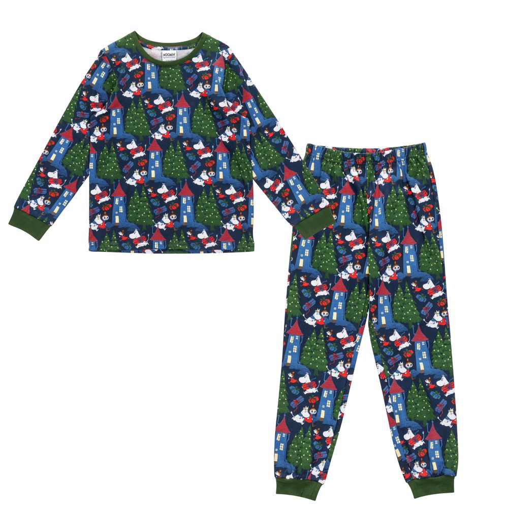Moomin Bustling Kids Pyjamas Darkblue - The Official Moomin Shop