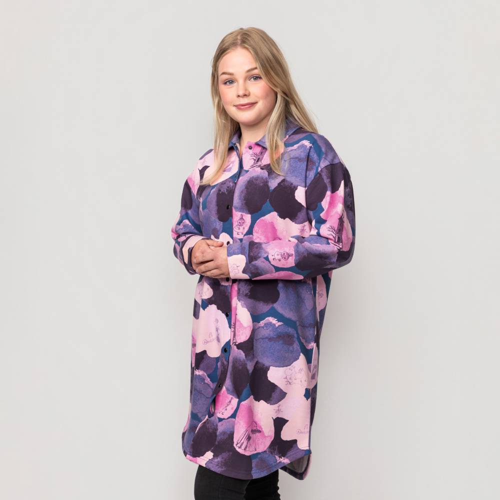 Moomin Haze Shirt-dress Magenta - The Official Moomin Shop