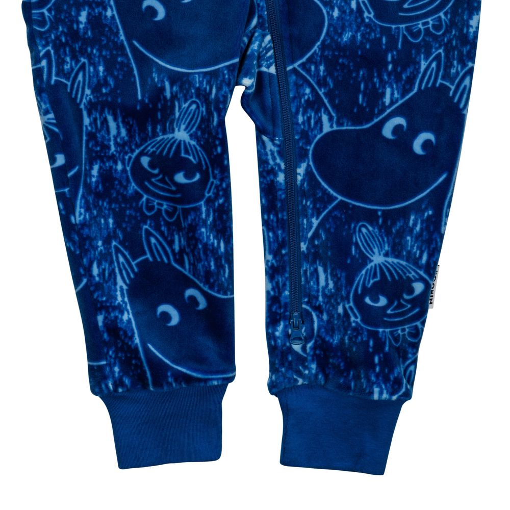 Moomin Smile Velour Pyjamas Blue - The Official Moomin Shop