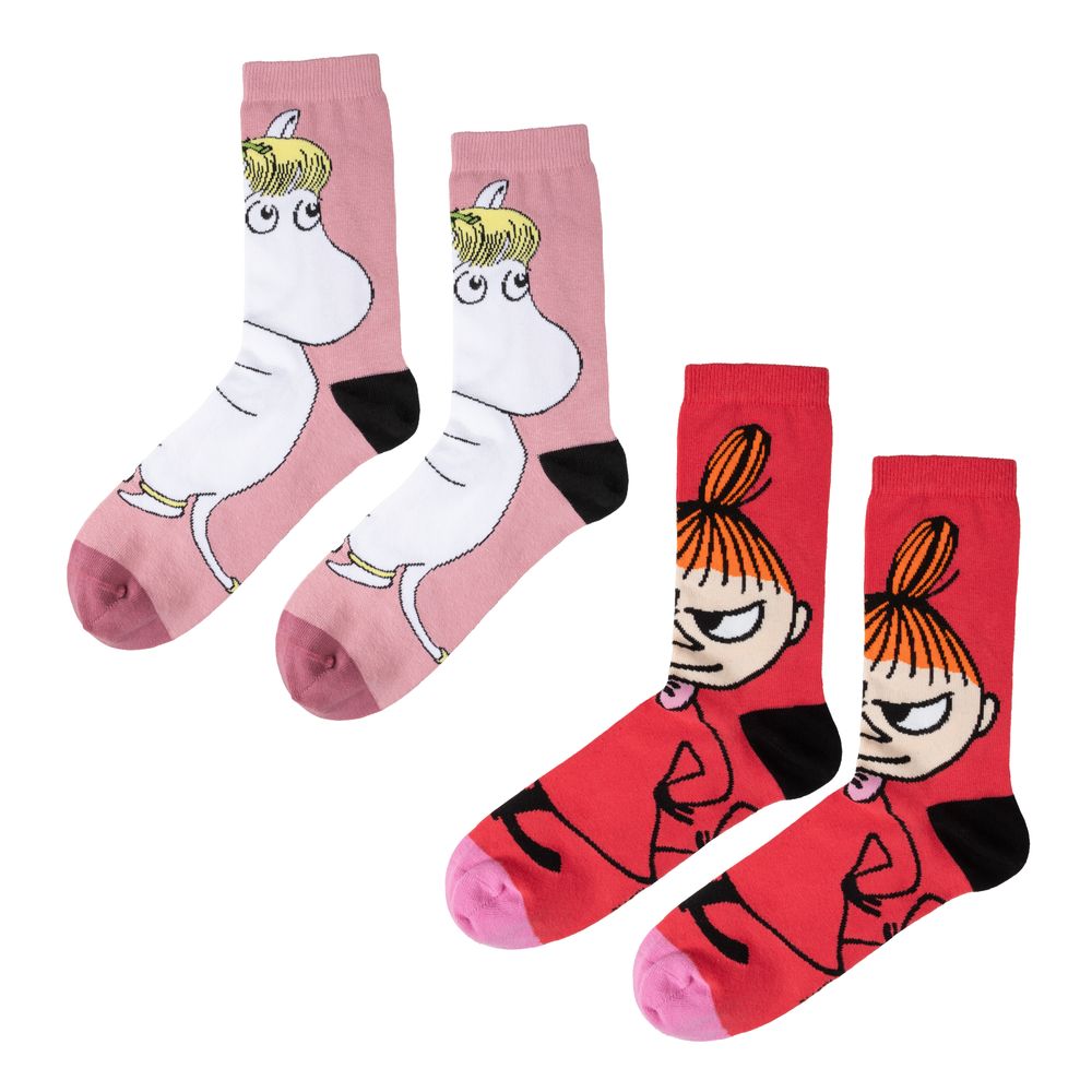 Snorkmaiden &amp; Little My Socks Gift Set Red 2-pack