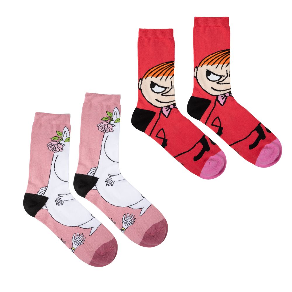 Snorkmaiden &amp; Little My Socks Gift Set Red 2-pack