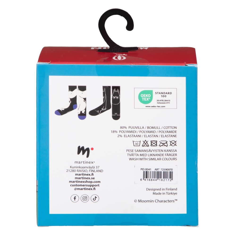 Moomintroll Socks Gift Set Black 2-pack
