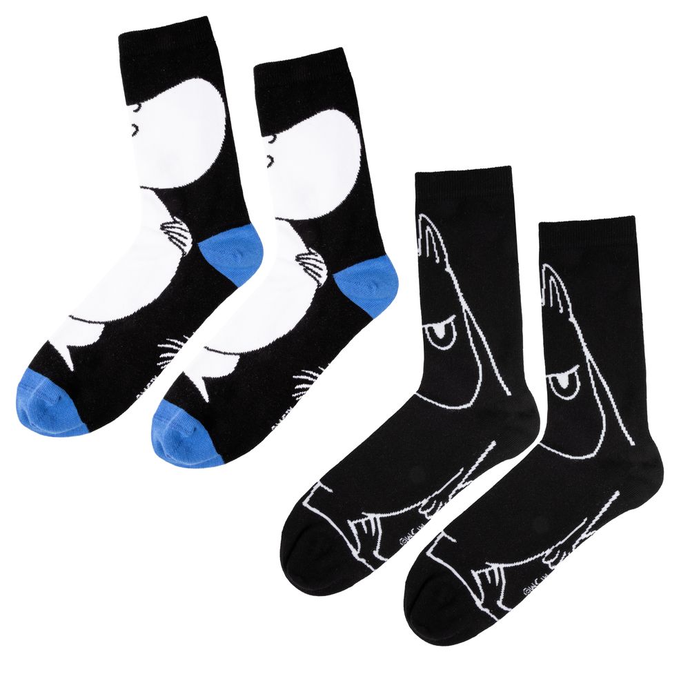 Moomintroll Socks Gift Set Black 2-pack - The Official Moomin Shop