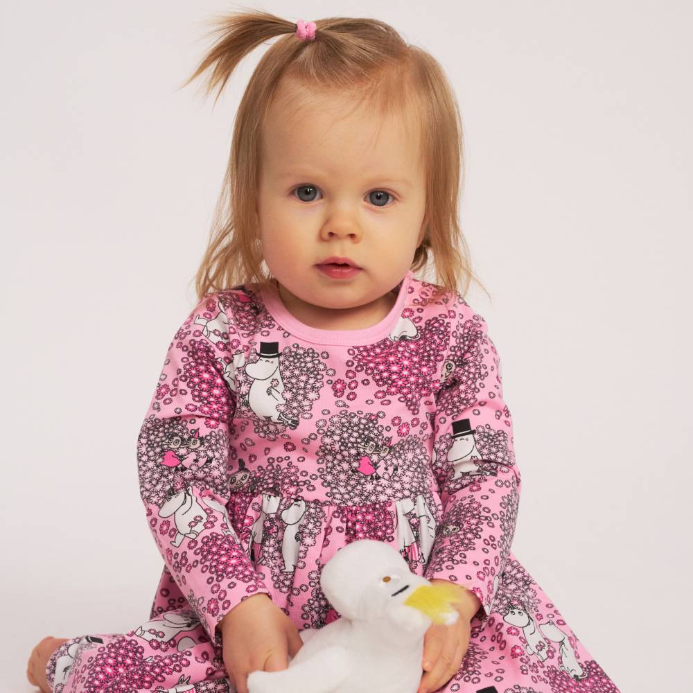 Moomin Friends Bodysuit Dress Pink - The Official Moomin Shop