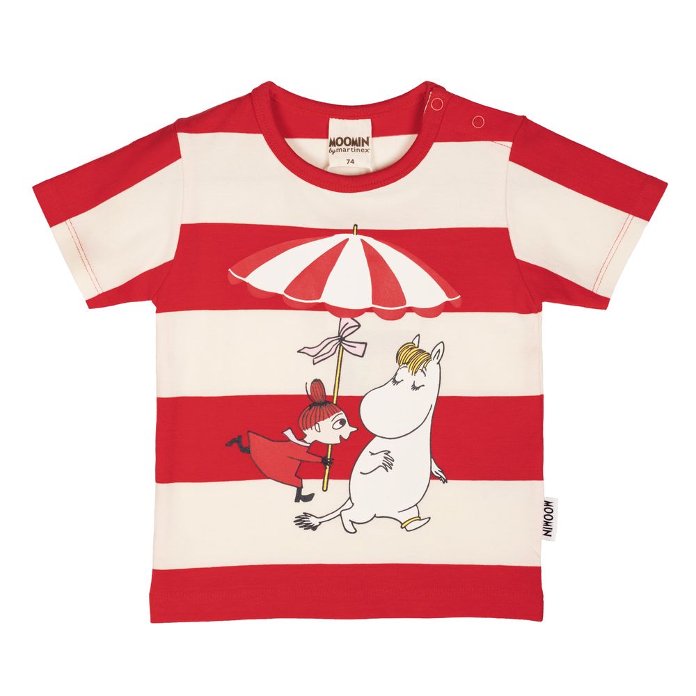Moomin Shell Beach T-Shirt Red - The Official Moomin Shop