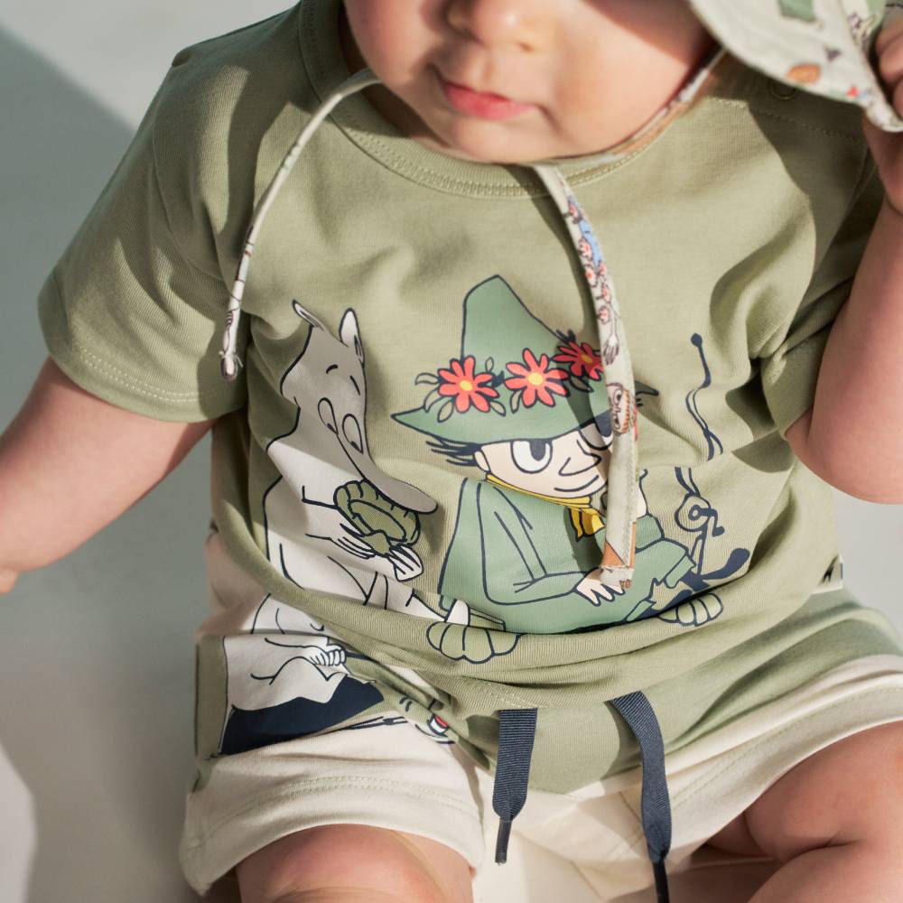 Moomin Day Off Shorts Set Lightgreen - The Official Moomin Shop