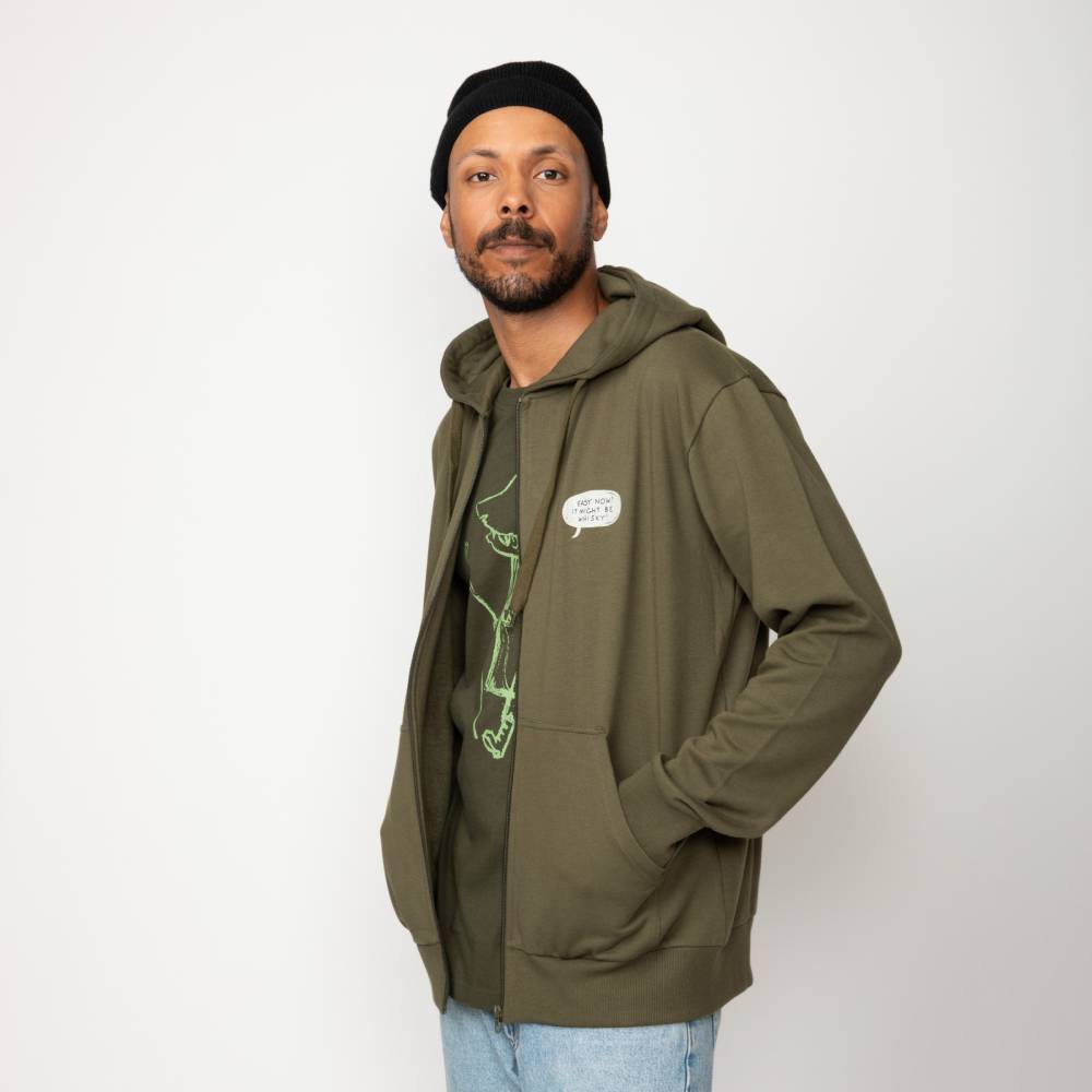 Moominpappa Whisky Hoodie Green - The Official Moomin Shop