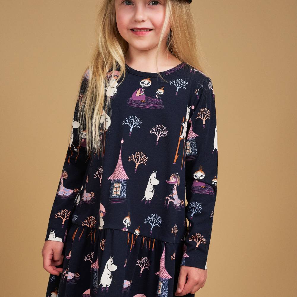 Moomin Flooding Dress Darkblue - The Official Moomin Shop
