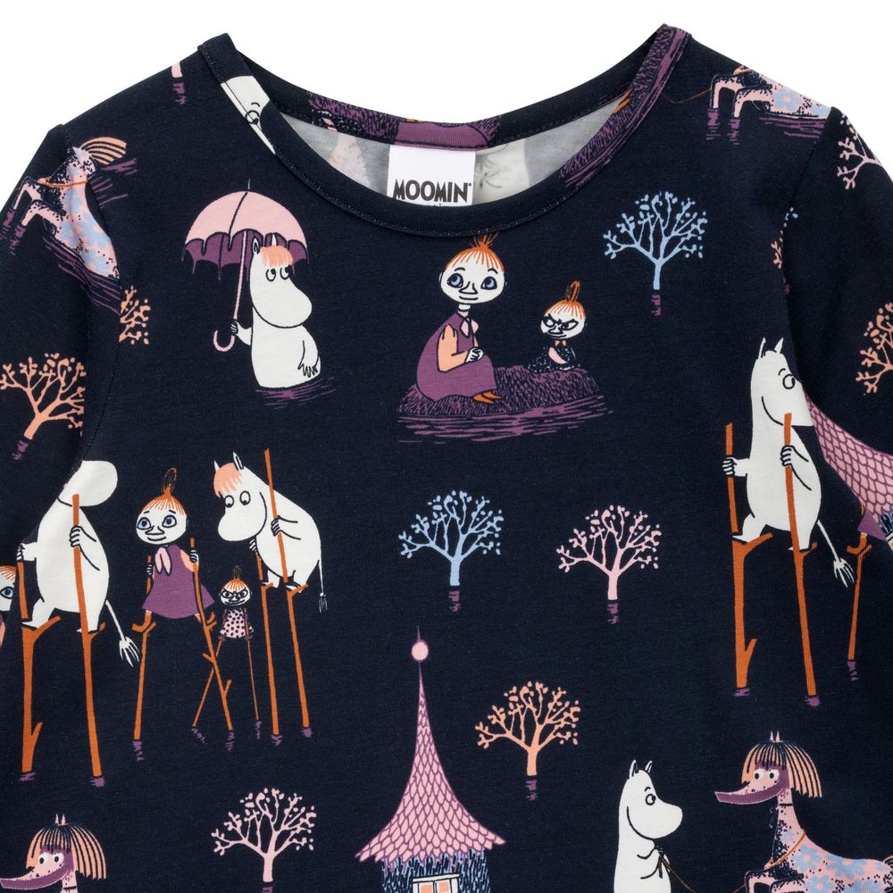 Moomin Flooding Dress Darkblue - The Official Moomin Shop