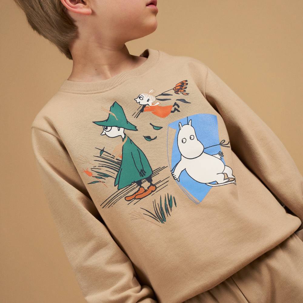 Moomin Storm Sweatshirt Beige - The Official Moomin Shop