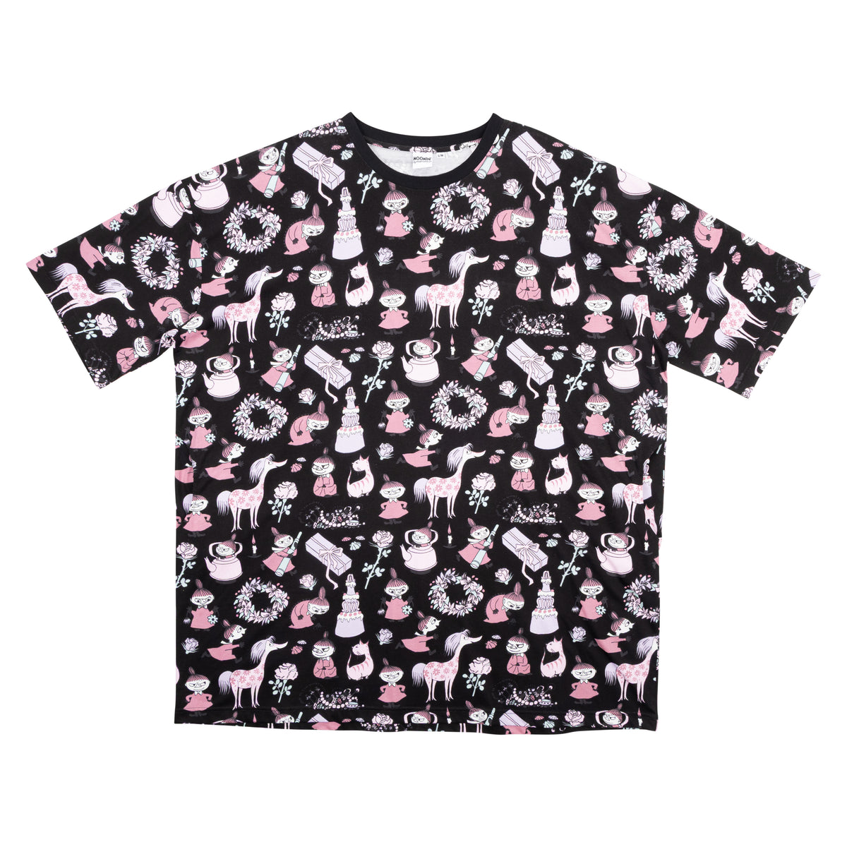 Little My Party Giant T-shirt Black - The Official Moomin Shop