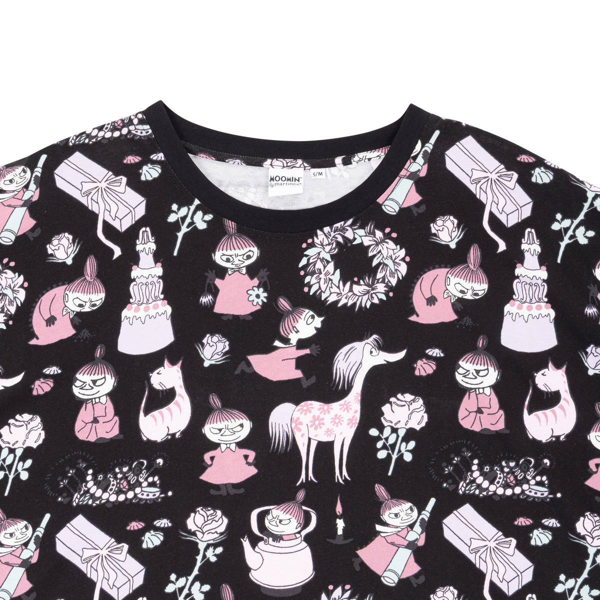 Little My Party Giant T-shirt Black - The Official Moomin Shop