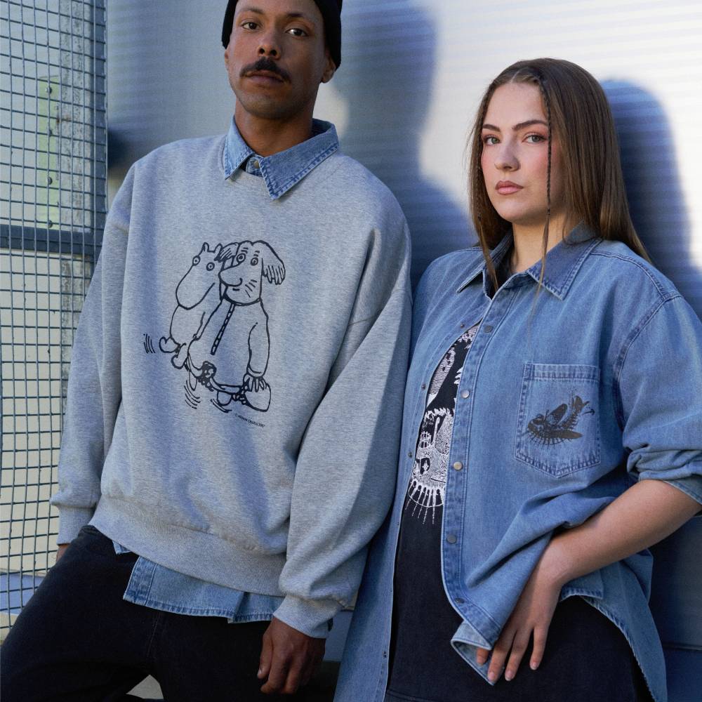Moominpappa First Friend Sweatshirt Grey - The Official Moomin Shop