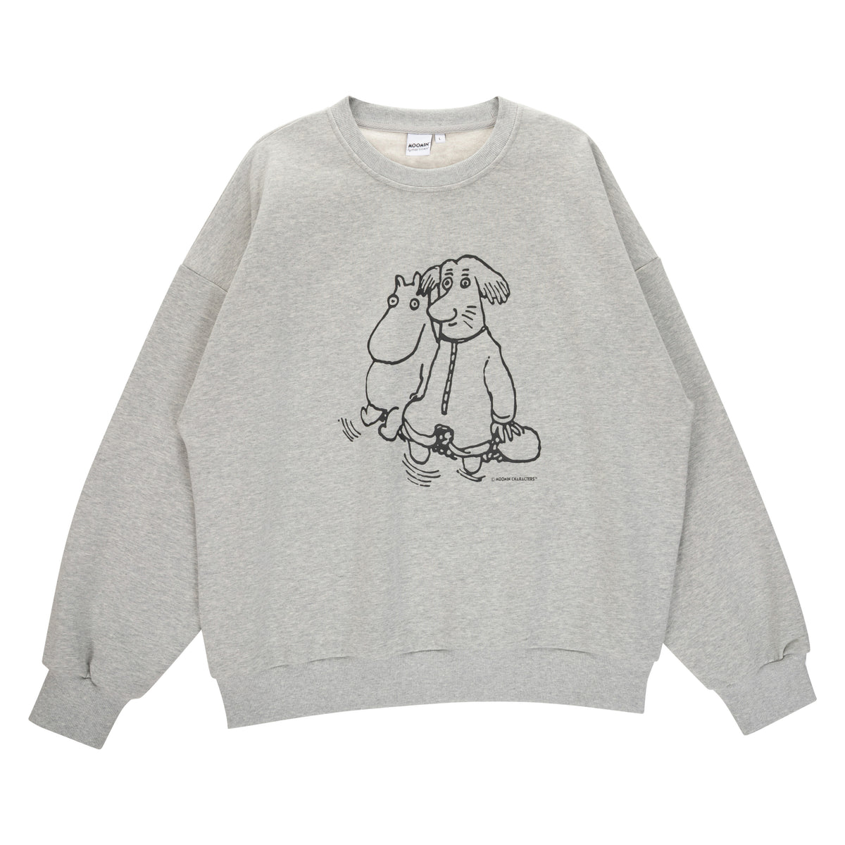 Moominpappa First Friend Sweatshirt Grey - The Official Moomin Shop