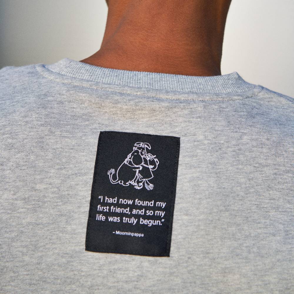 Moominpappa First Friend Sweatshirt Grey - The Official Moomin Shop