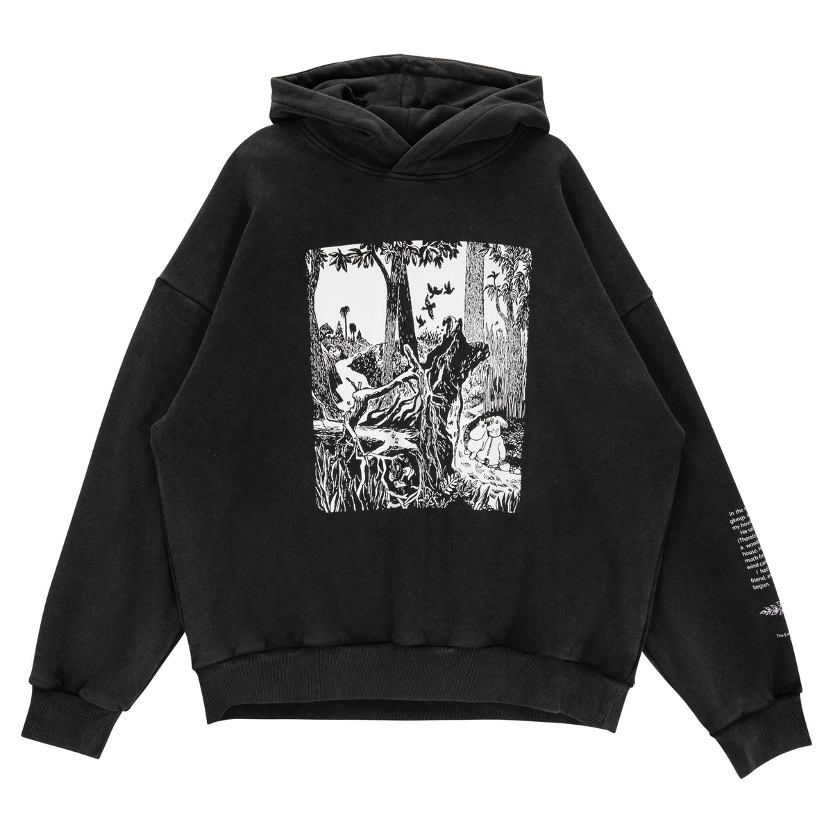 Moominpappa First Friend Hoodie Black - The Official Moomin Shop