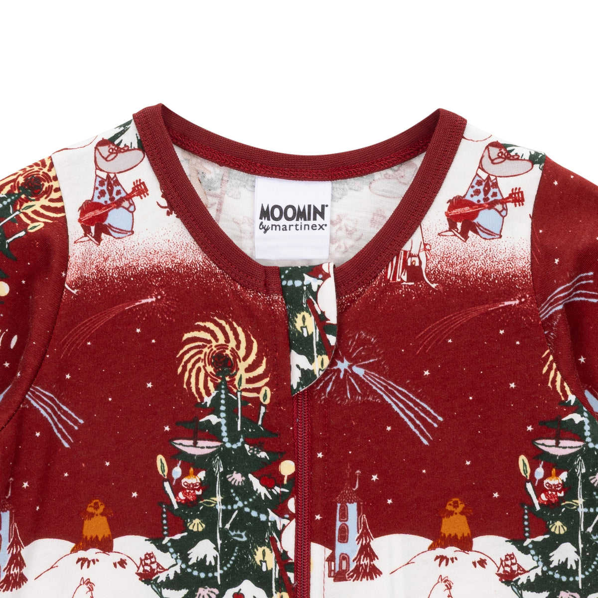 Moomin Yule Night Baby Pyjamas Red - The Official Moomin Shop