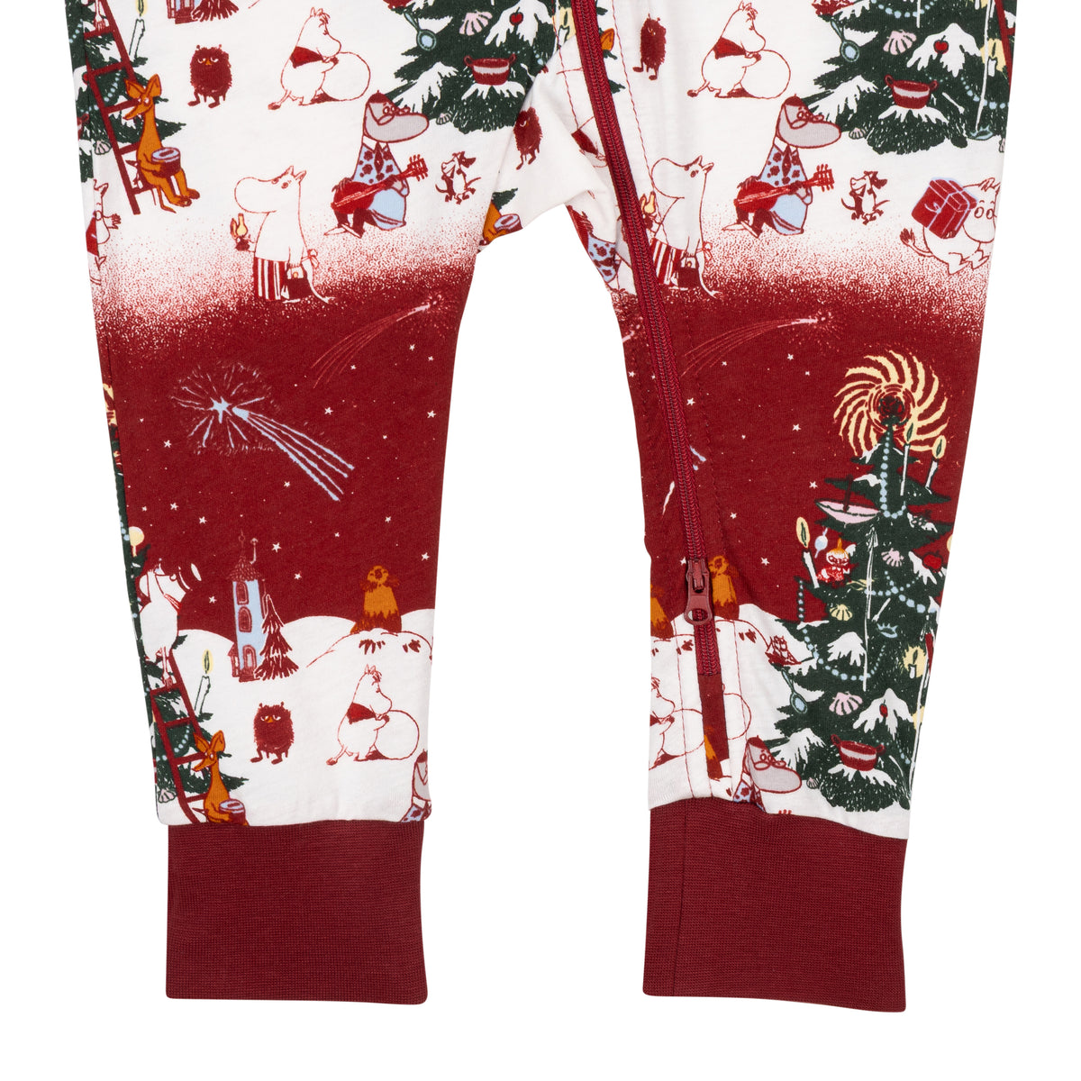 Moomin Yule Night Baby Pyjamas Red - The Official Moomin Shop