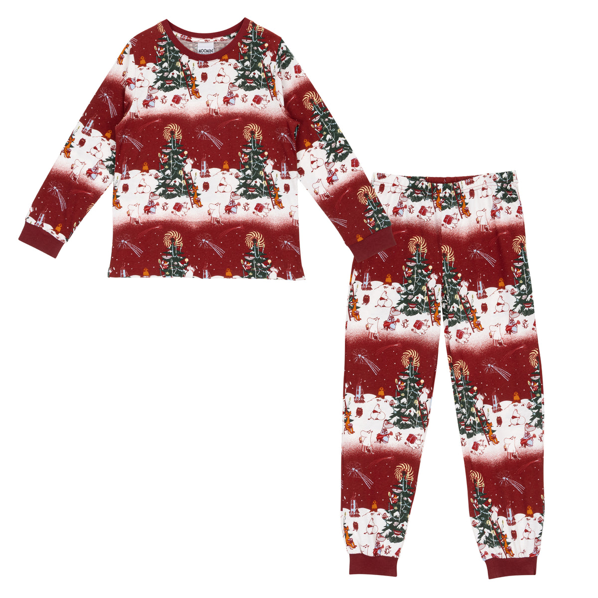 Moomin Yule Night Kids Pyjamas Red - The Official Moomin Shop