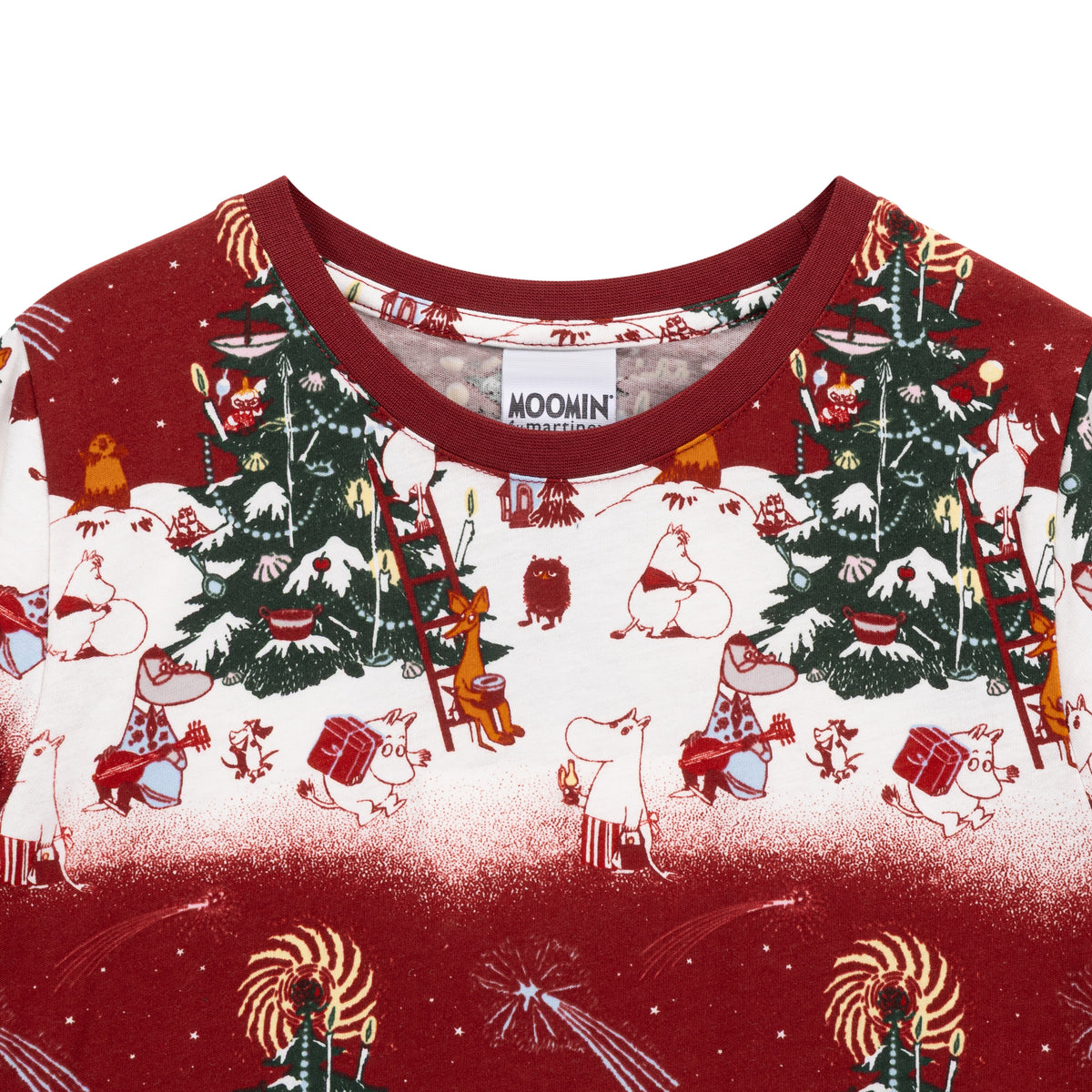 Moomin Yule Night Kids Pyjamas Red - The Official Moomin Shop