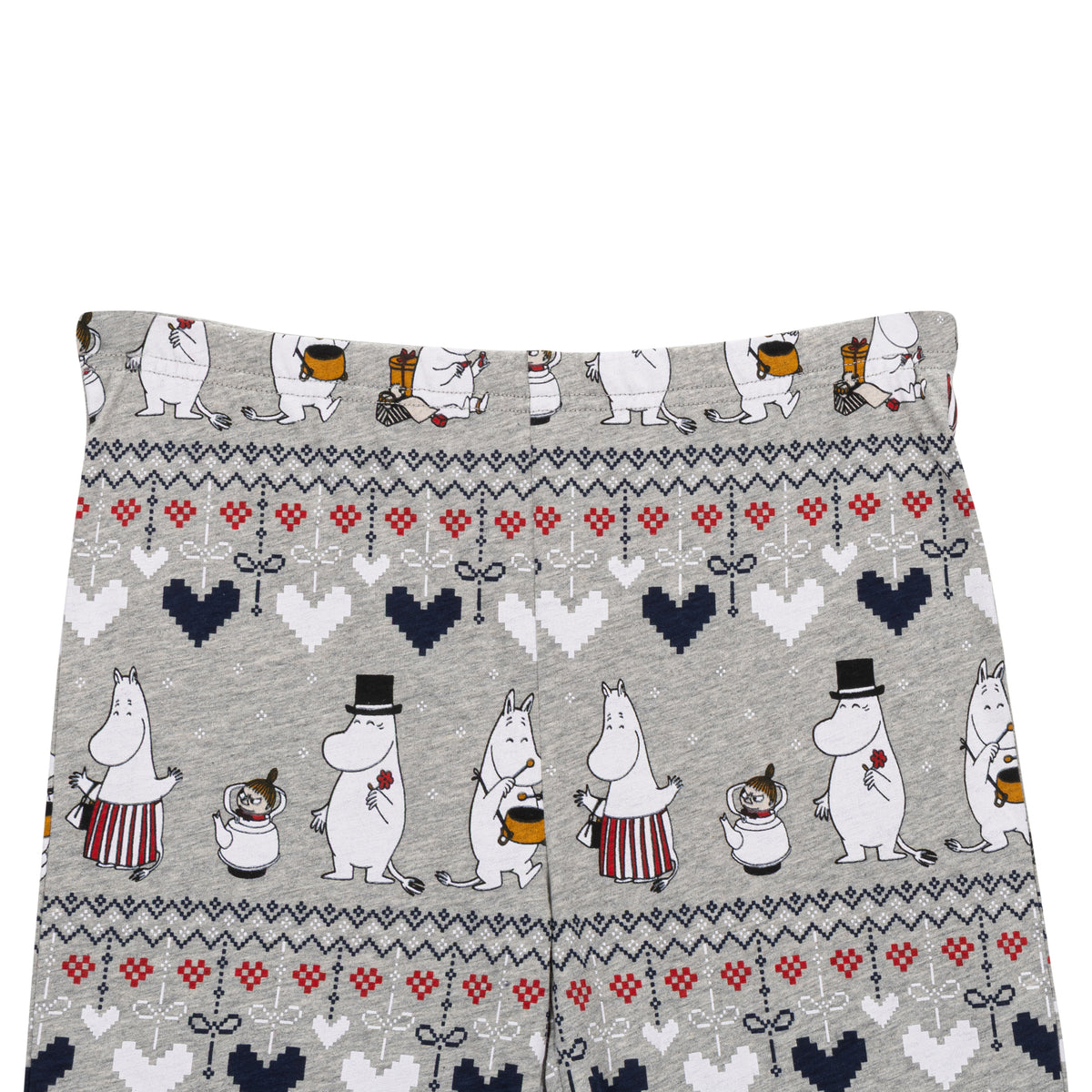 Moomin Winter Heart Kids Pyjamas Grey - The Official Moomin Shop
