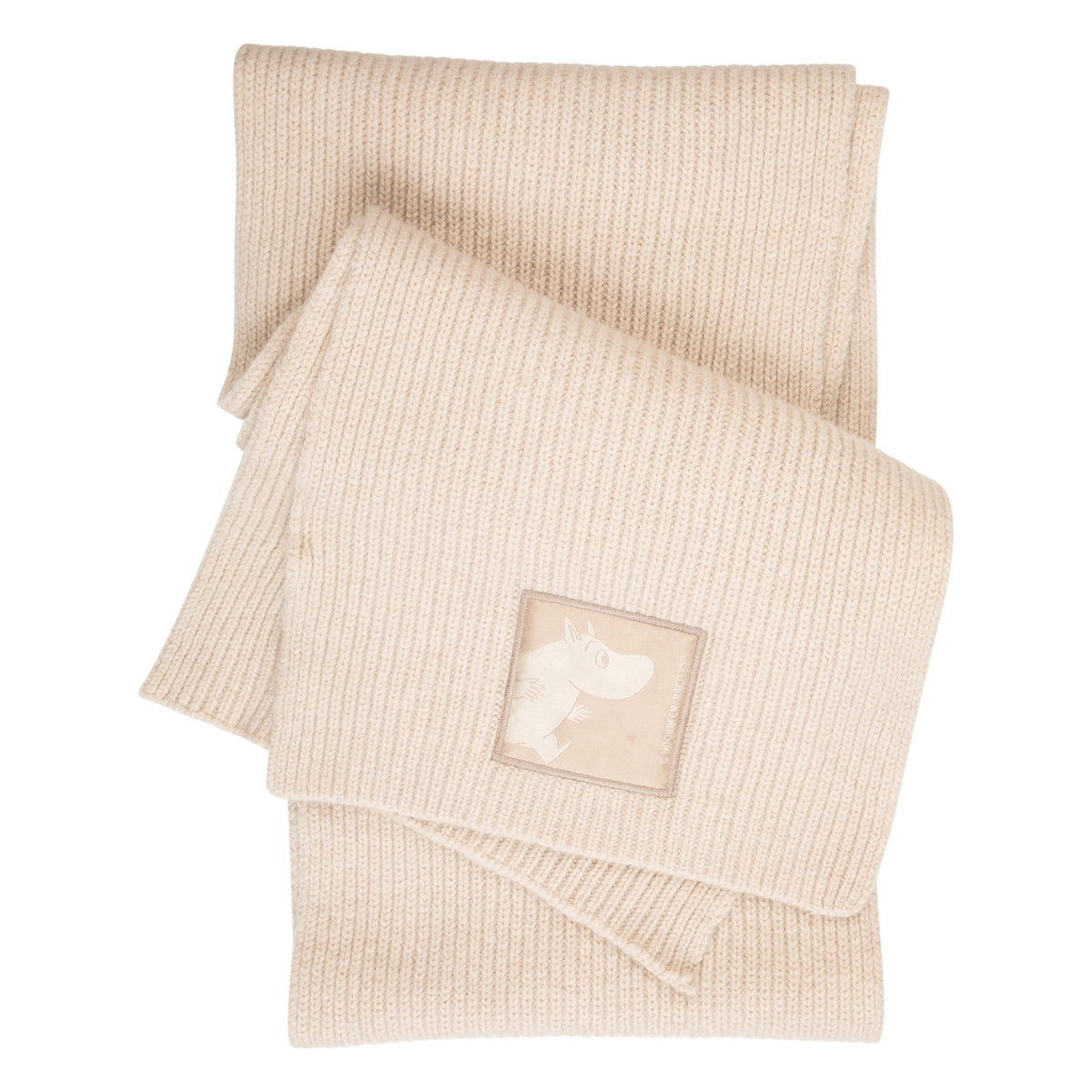 Moomintroll Knitted Scarf Beige - The Official Moomin Shop