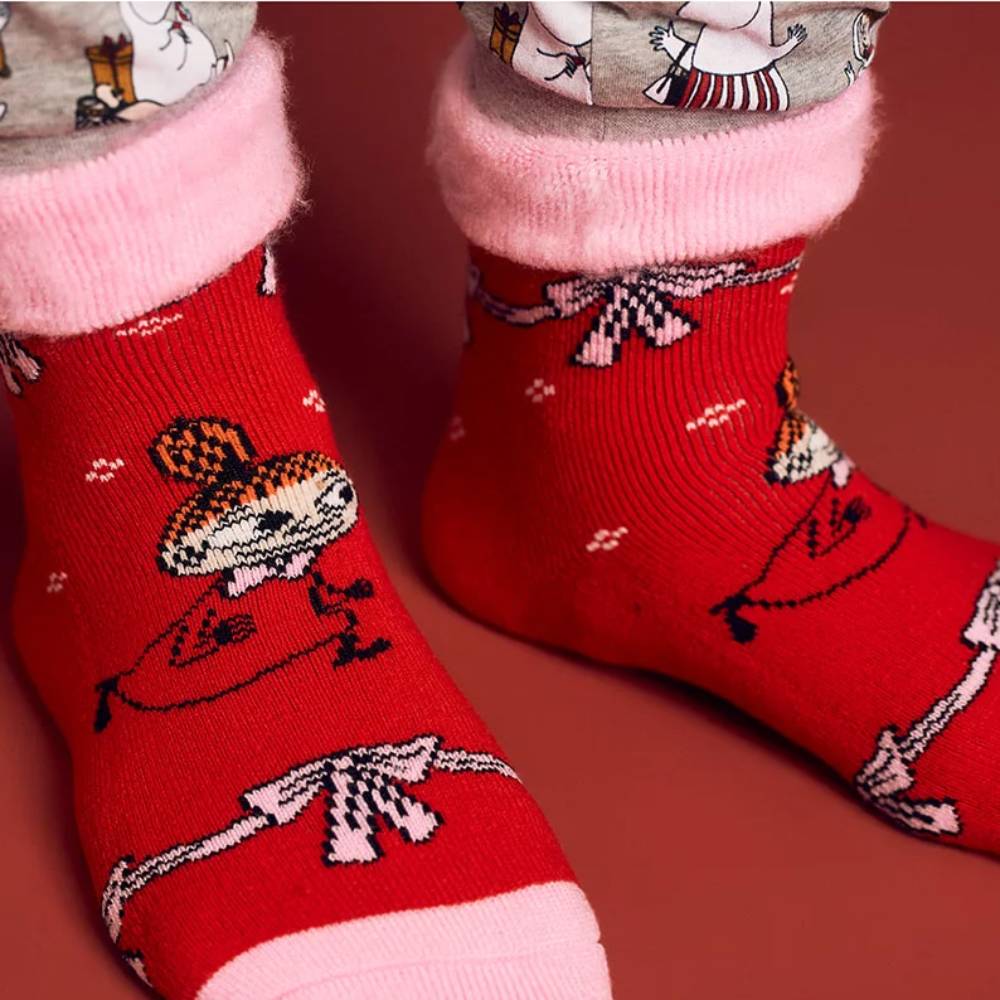 Little My Fluffy Socks Red - The Official Moomin Shop