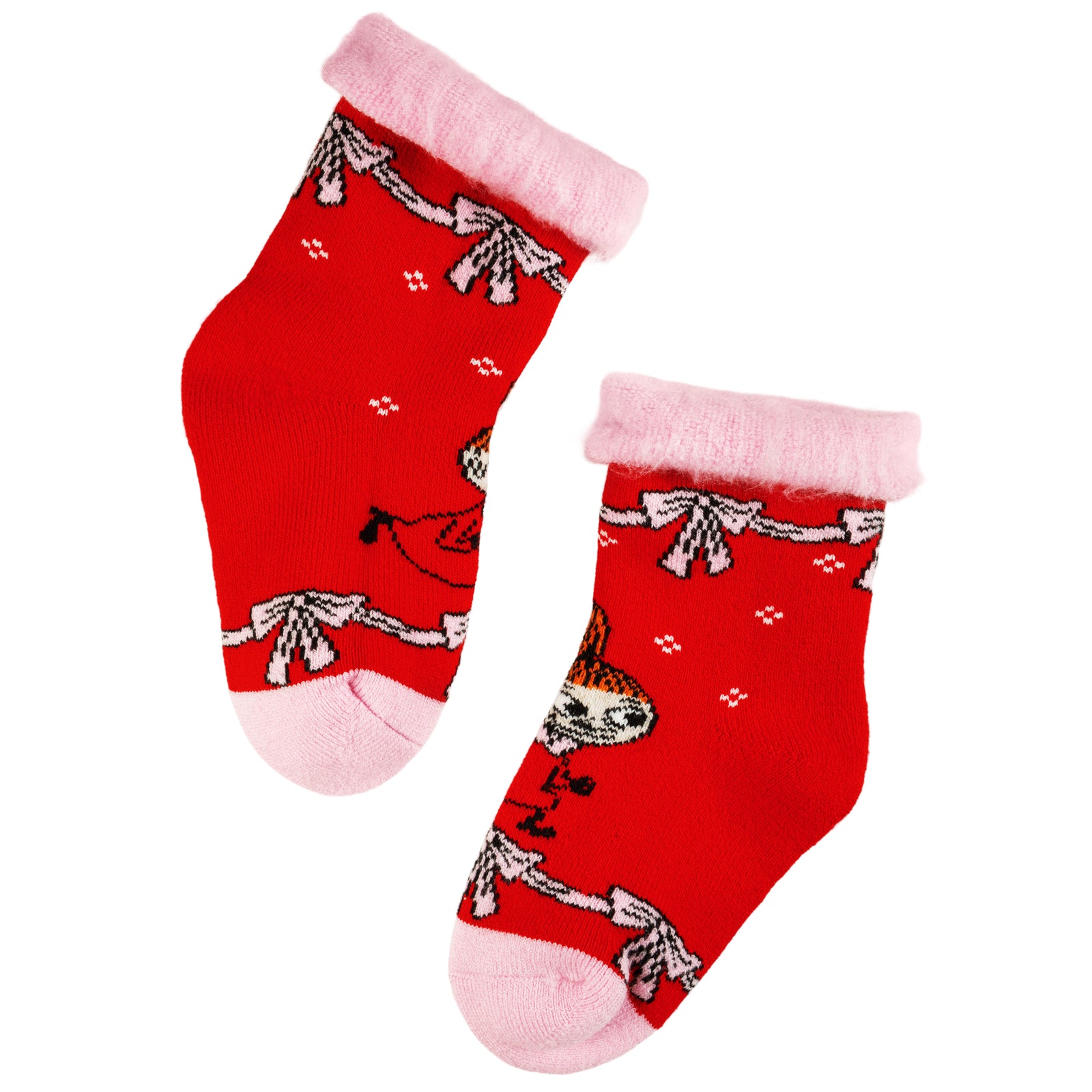 Little My Fluffy Socks Red - The Official Moomin Shop