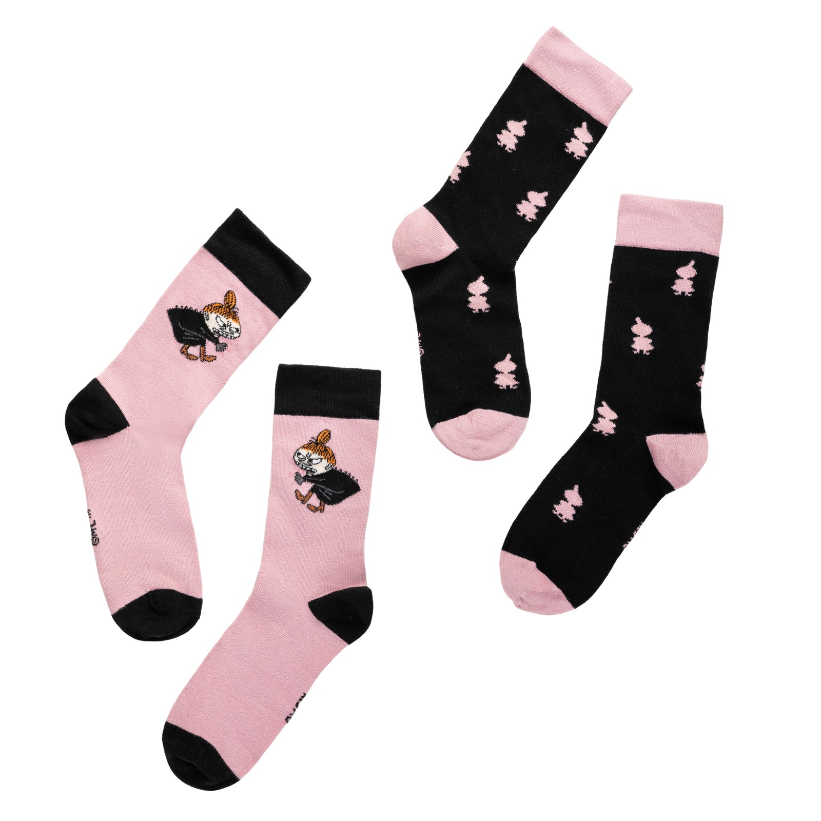 Little My Socks Gift Set 2-pack Black & Pink - The Official Moomin Shop