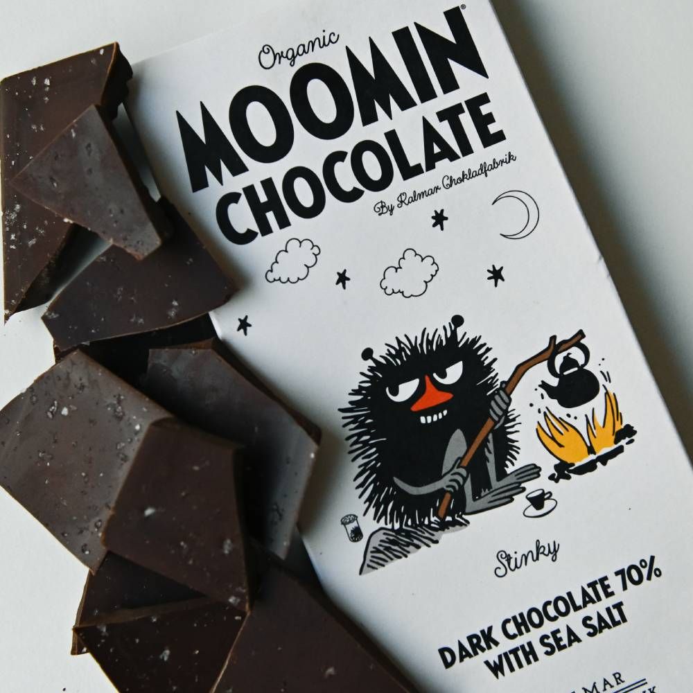 Stinky Dark Chocolate with Sea Salt 70g - The Official Moomin Shop