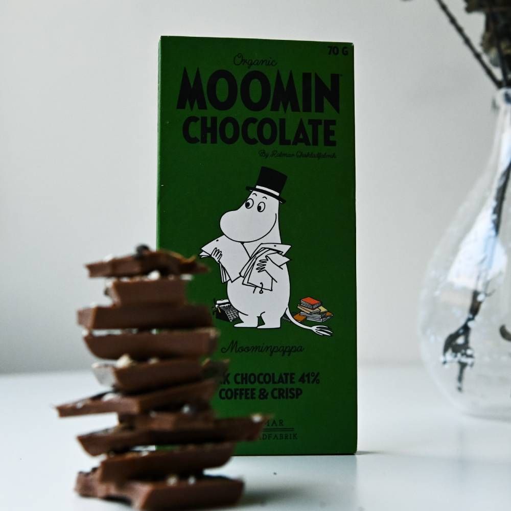 Moominpappa Milk Chocolate with Coffee & Crisp 70g - The Official Moomin Shop