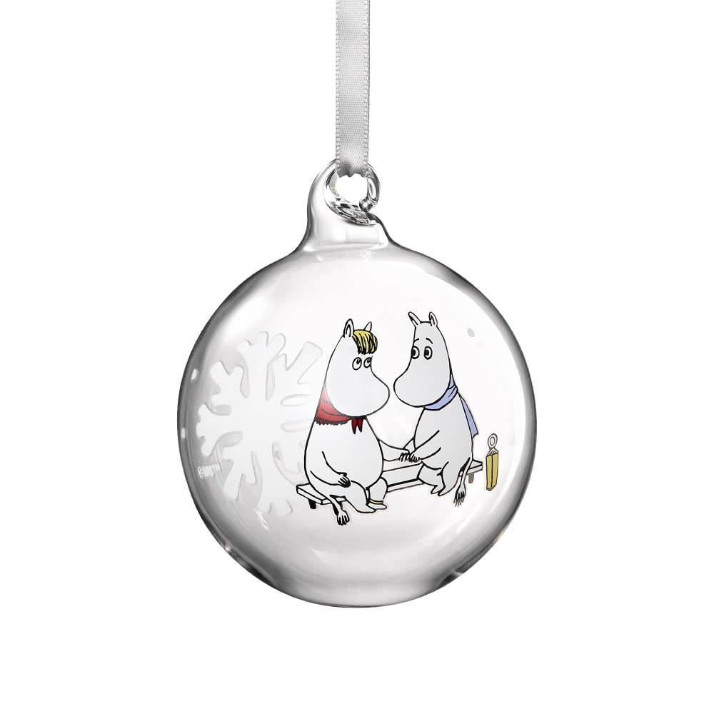 Moomin Snowflake Glass Bauble 7cm - The Official Moomin Shop