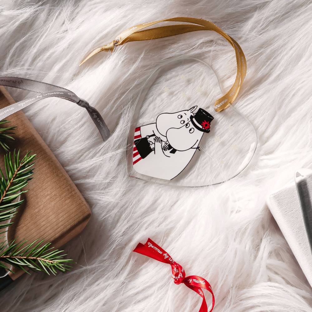 Moominmamma & Moominpappa Glass Ornament 8cm - The Official Moomin Shop