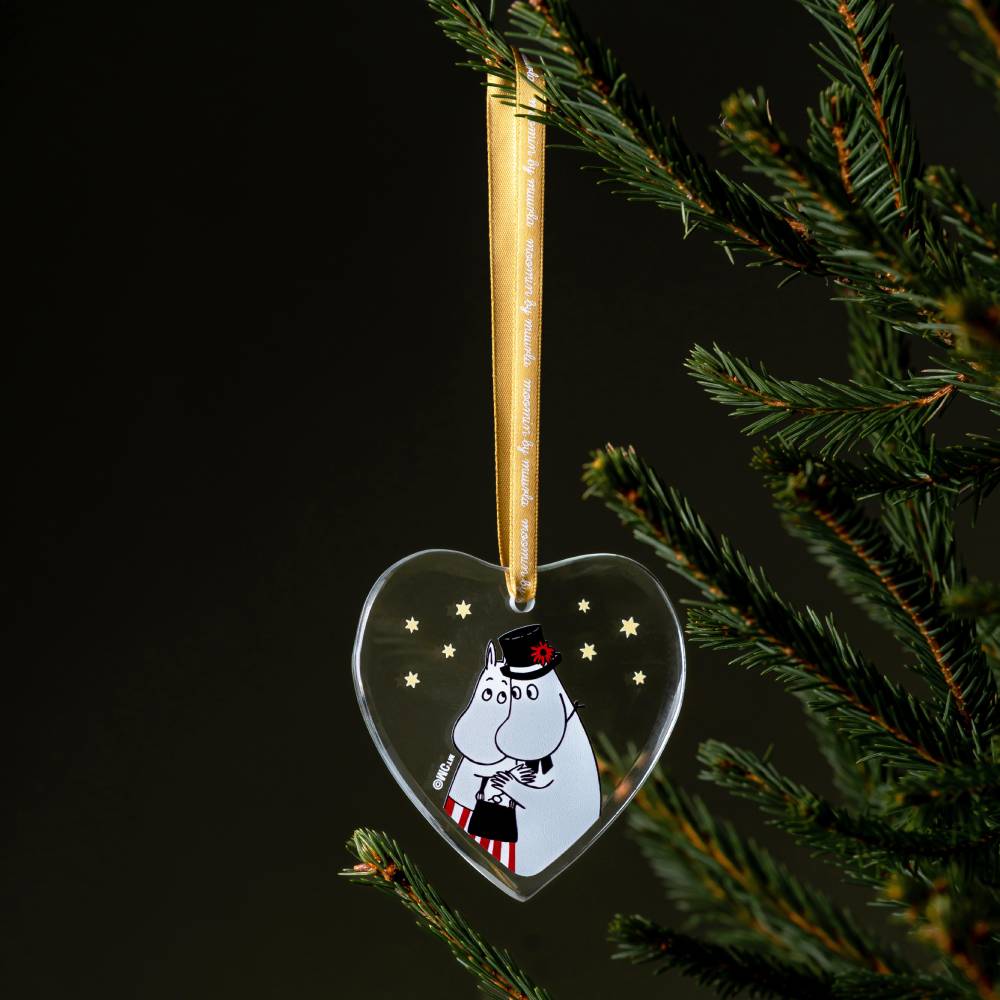 Moominmamma &amp; Moominpappa Glass Ornament 8cm - The Official Moomin Shop