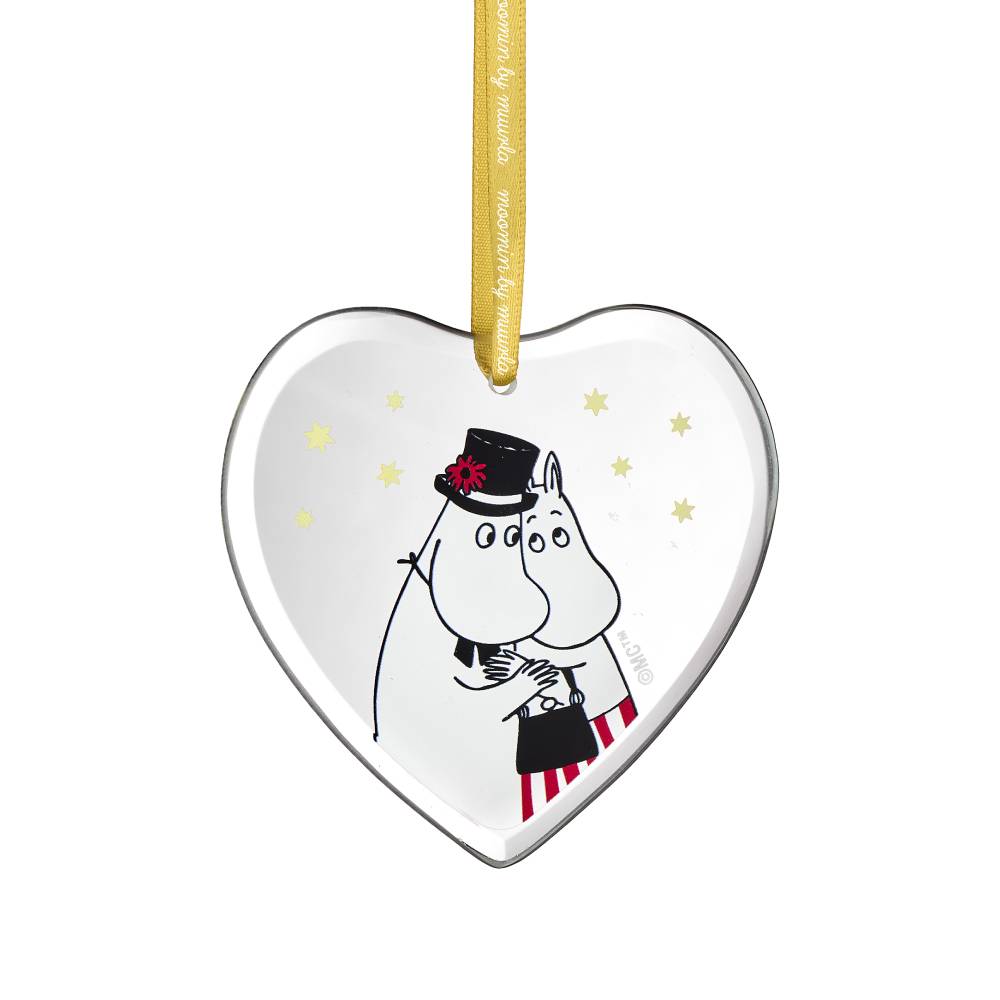 Moominmamma &amp; Moominpappa Glass Ornament 8cm - The Official Moomin Shop