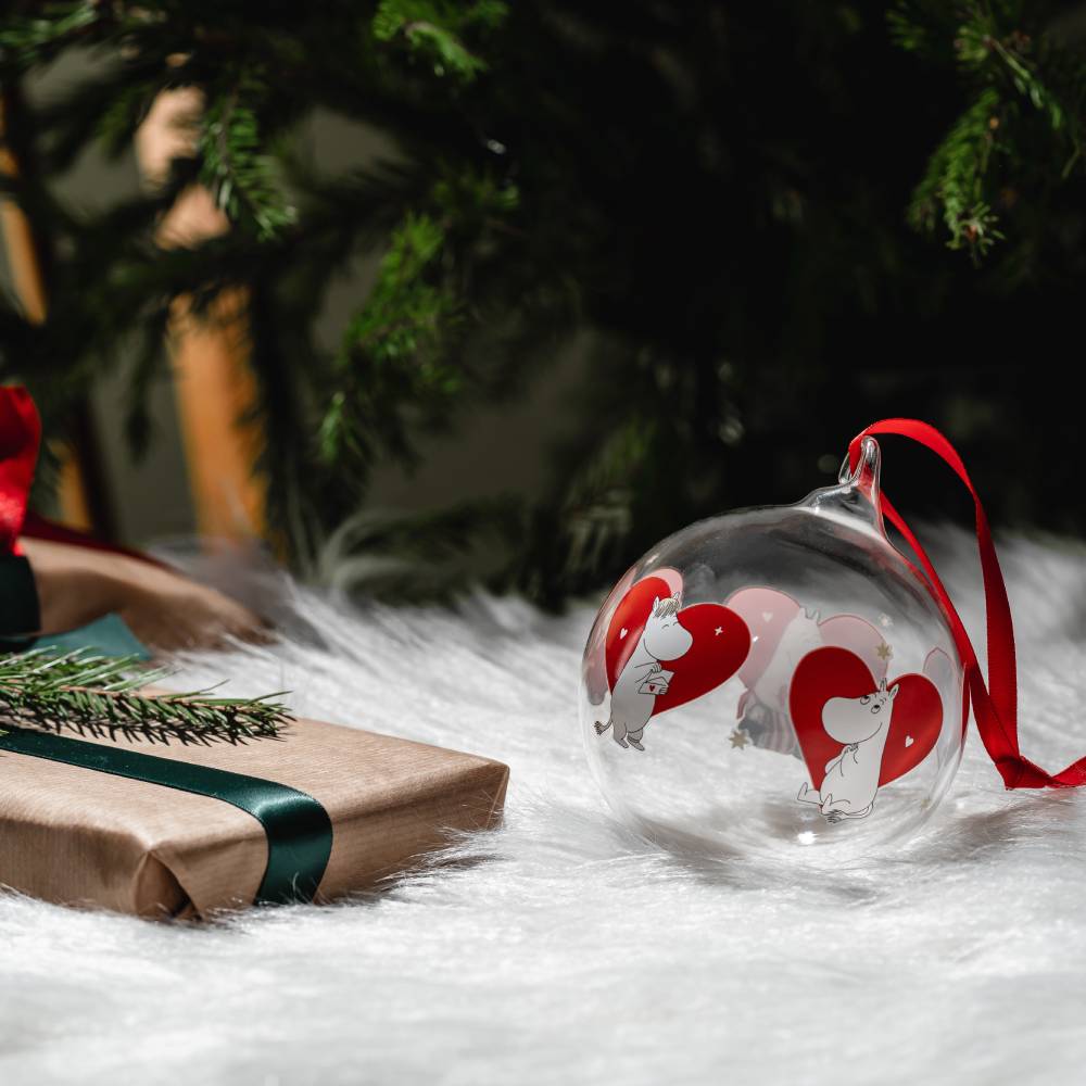 Moomin Heart Glass Baubles Bundle