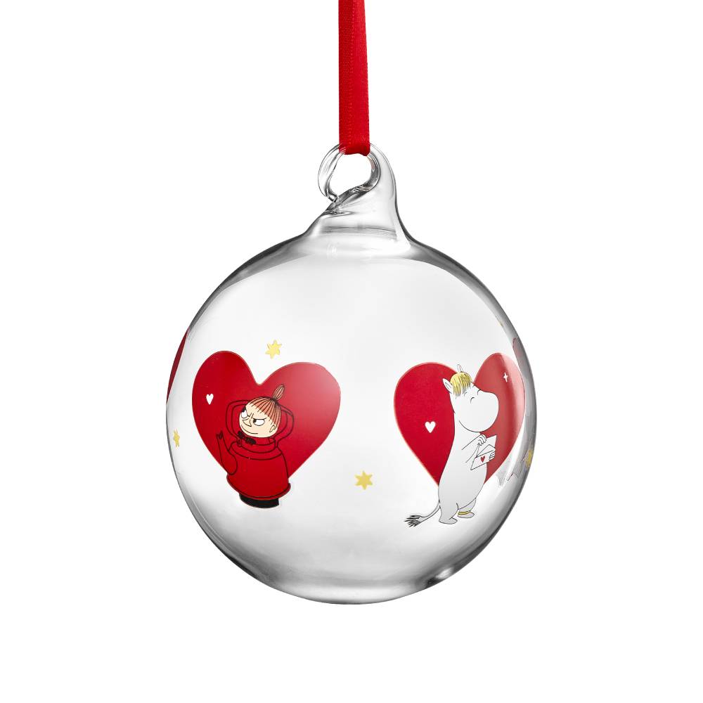 Moomin Heart Glass Baubles Bundle