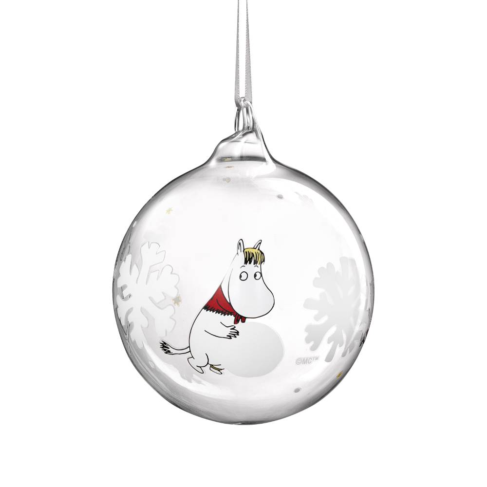 Moomin Snowflake Glass Bauble 9cm - The Official Moomin Shop