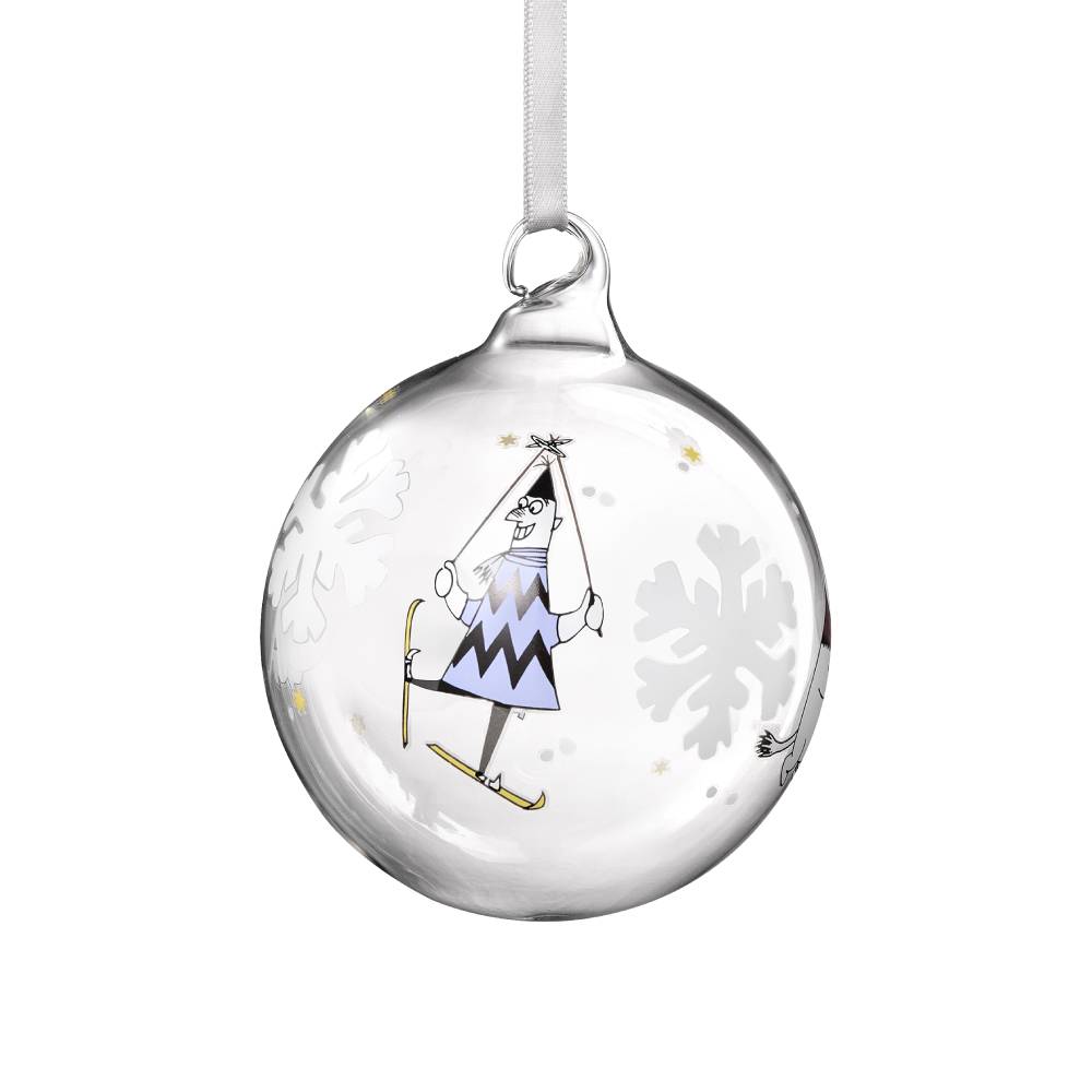 Moomin Snowflake Glass Bauble 9cm - The Official Moomin Shop