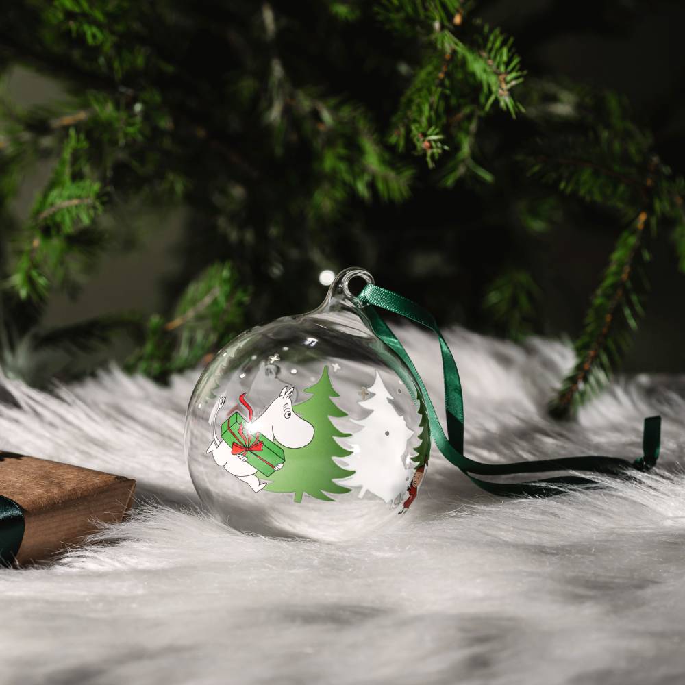 Moomin Spruce Glass Bauble 9cm - The Official Moomin Shop