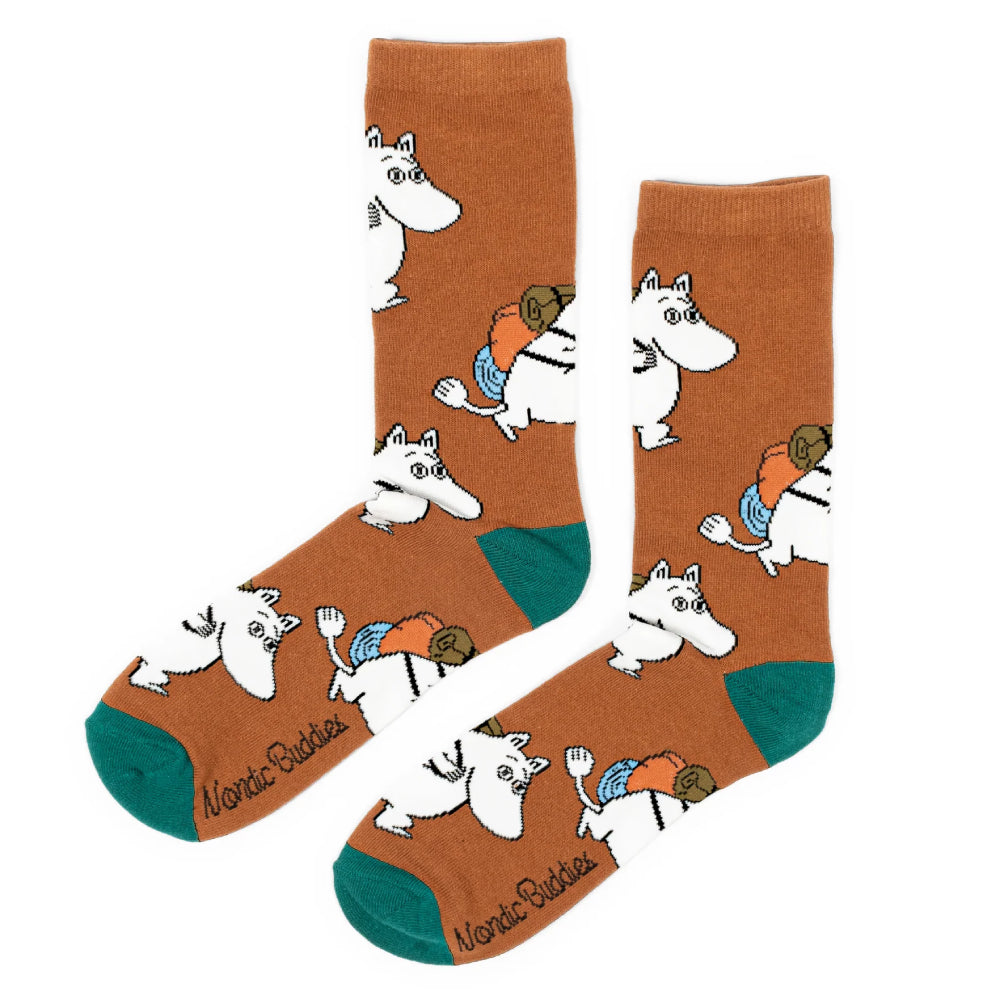 Moomintroll Socks Brown - Nordicbuddies - The Official Moomin Shop