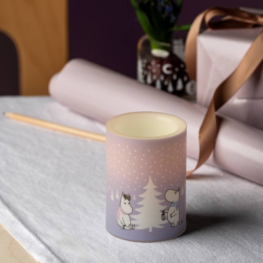 Moomin Snowfall LED Candle 10cm - The Official Moomin Shop